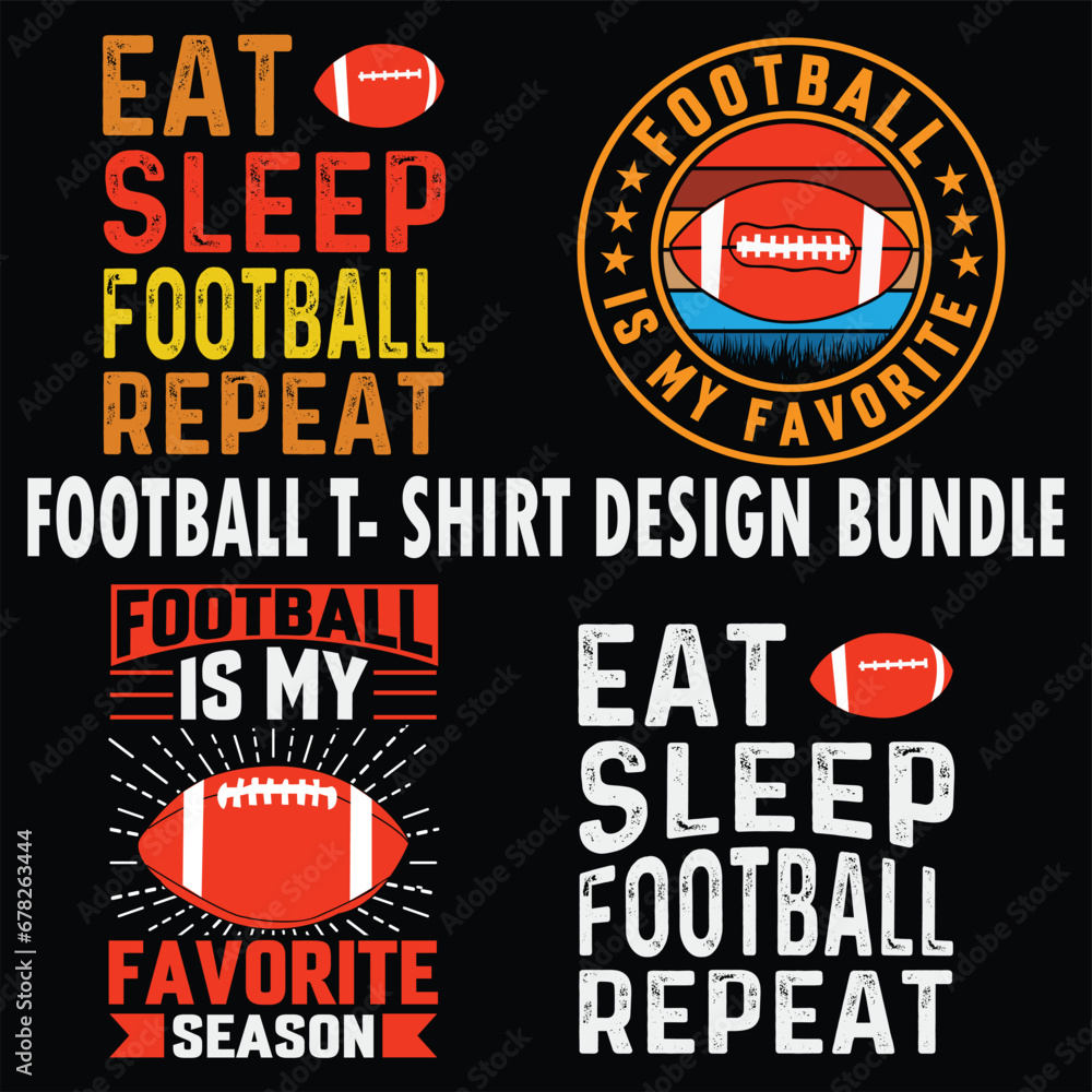 football t- shirt design bundle 