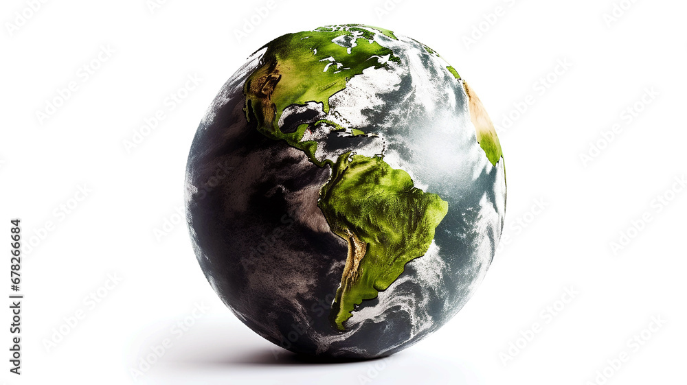 Earth is solated on white background, Generative AI Earth is solated on white background, Generative AI
