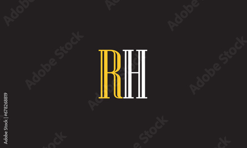 RH, HR, R , H , Abstract Letters Logo Monogram	