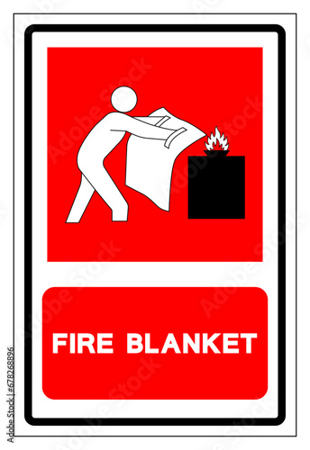 Fire Blanket Symbol Sign, Vector Illustration, Isolate On White Background Label. EPS10