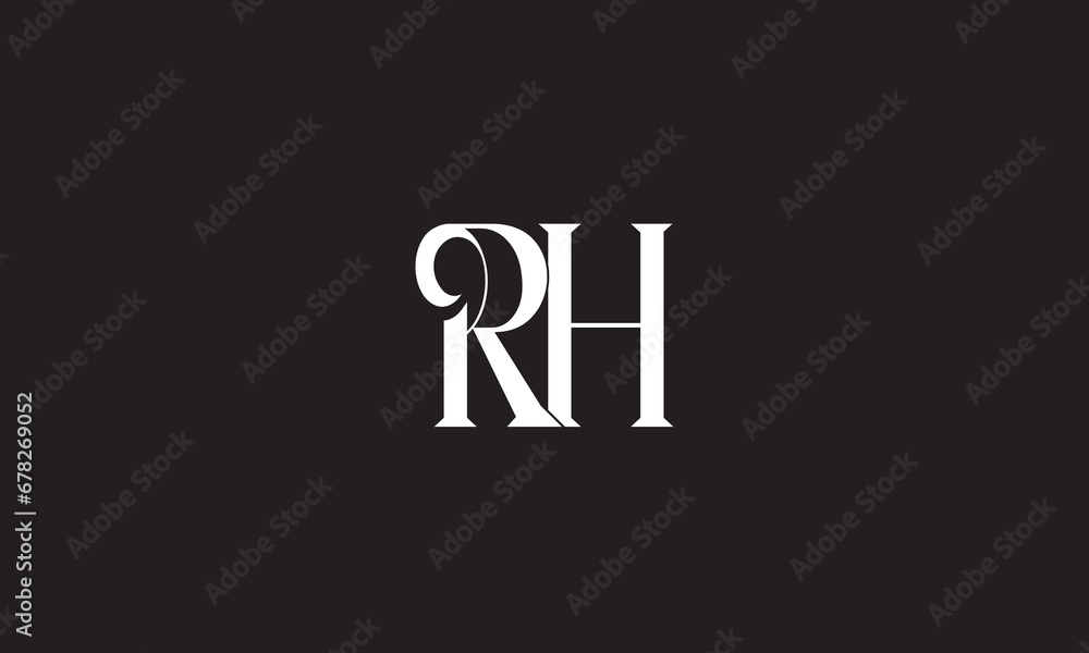 RH, HR , R , H , Abstract Letters Logo Monogram RH, HR , R , H , Abstract Letters Logo Monogram