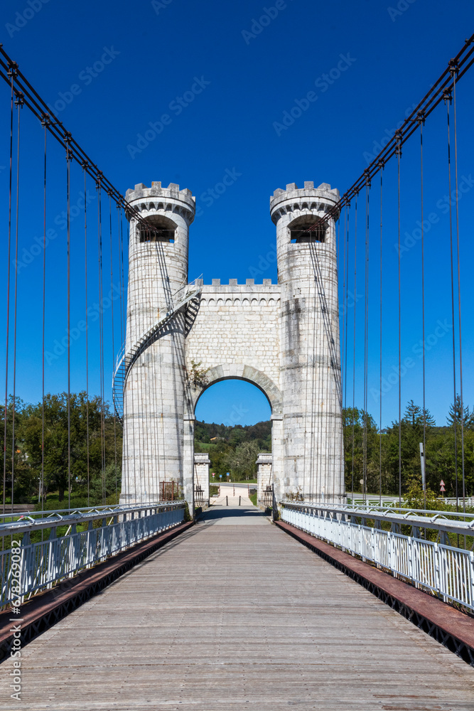 Obraz premium La Caille France - 09 24 2023. La Caille bridge, called pont Charles-Albert. Alonzier France