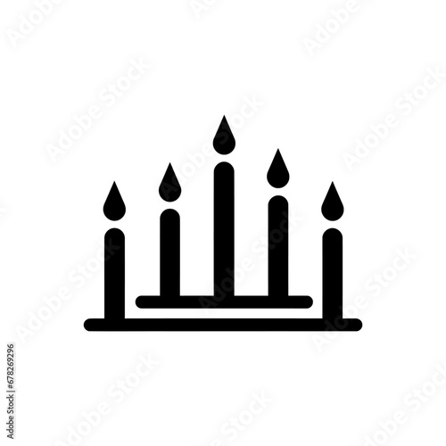 Menorah Icon - Simple Vector Illustration