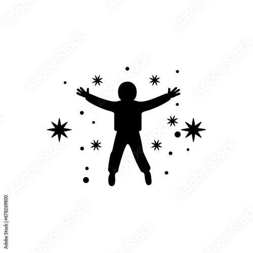 Falling Snow Icon - Simple Vector Illustration
