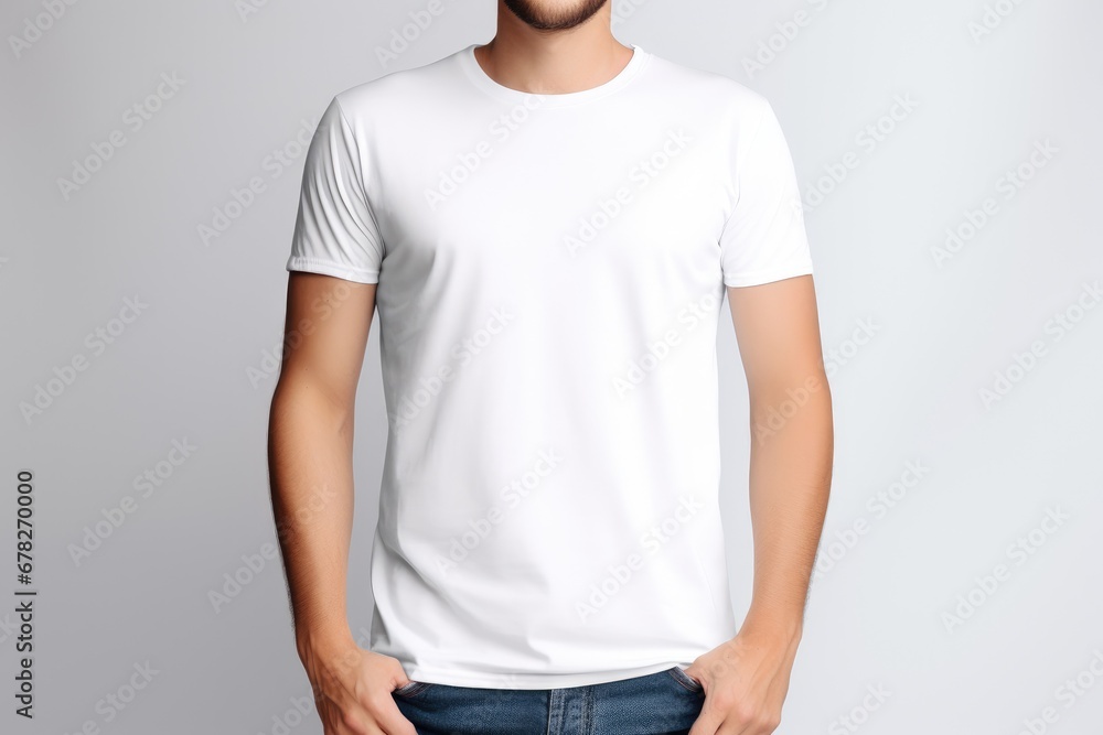 White T-Shirt mockup template for design. White T-Shirt mockup template for design.
