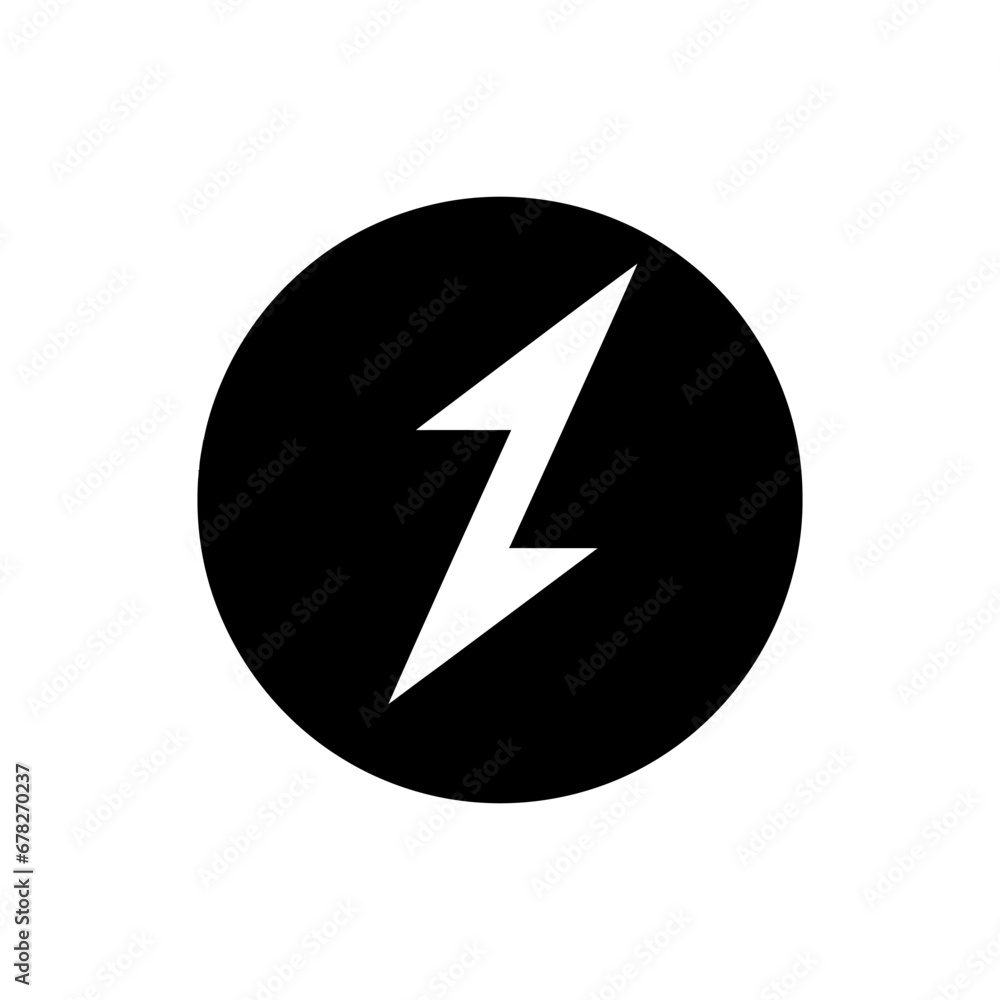 Lightning Delay Icon - Simple Vector Illustration Lightning Delay Icon - Simple Vector Illustration