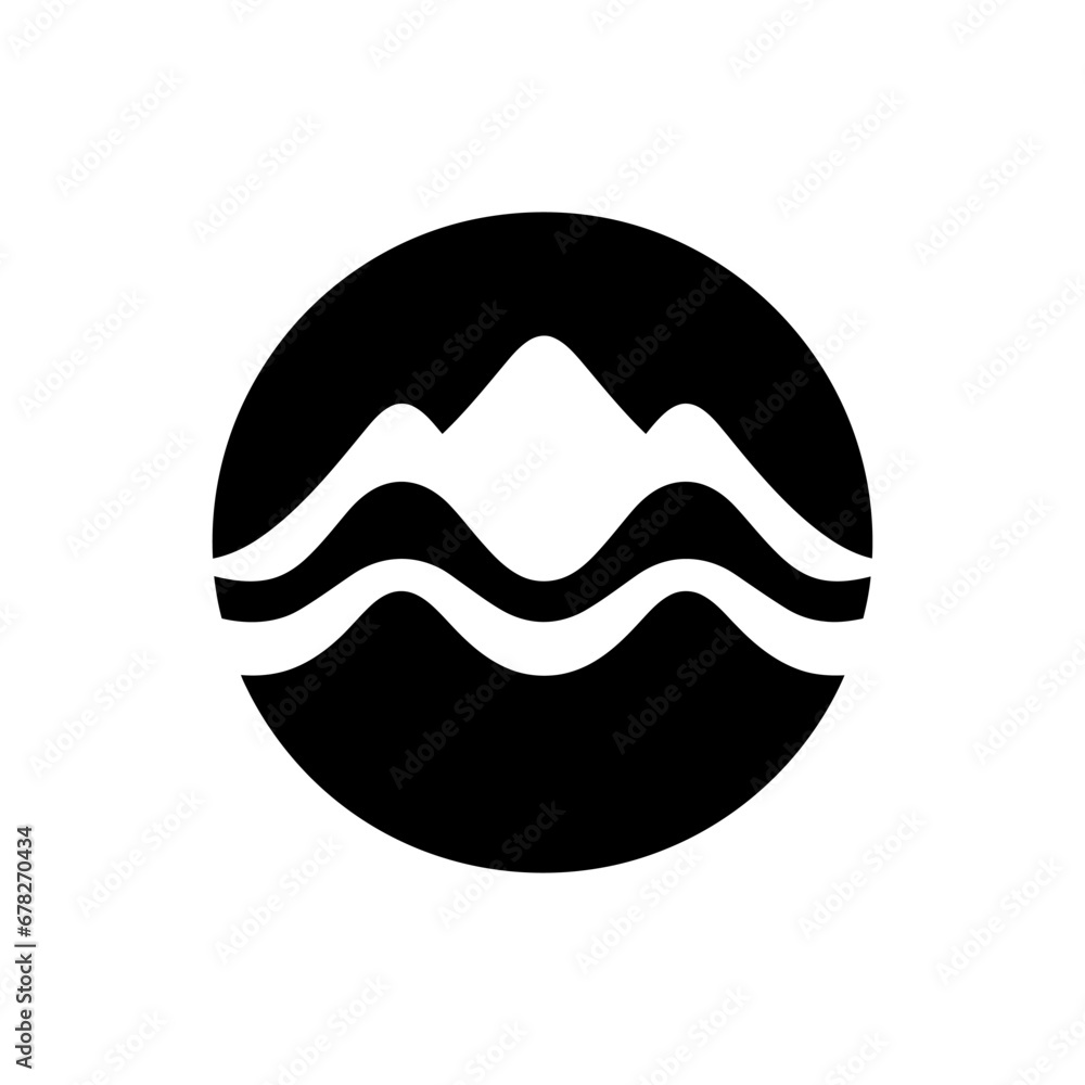 Seismic Waves Icon - Simple Vector Illustration Seismic Waves Icon - Simple Vector Illustration