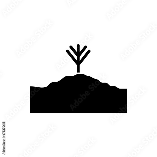 Soil Erosion Icon - Simple Vector Illustration