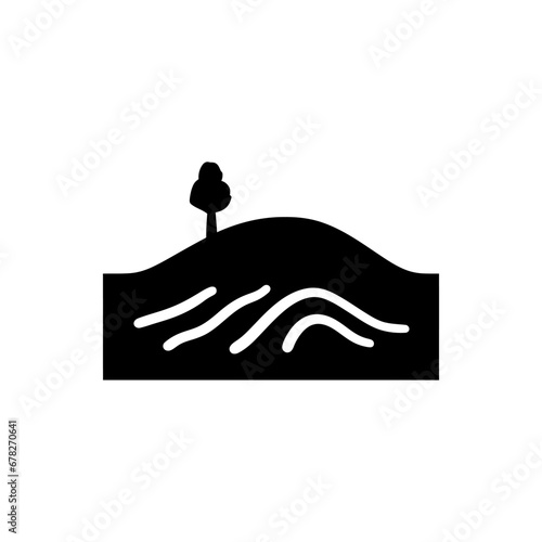 Soil Erosion Icon - Simple Vector Illustration