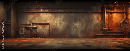 An image of an industrial setting featuring a subtle grunge rust texture background, creating an authentic and gritty atmosphere.
