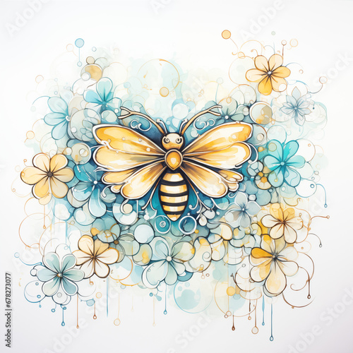 Watercolor bee