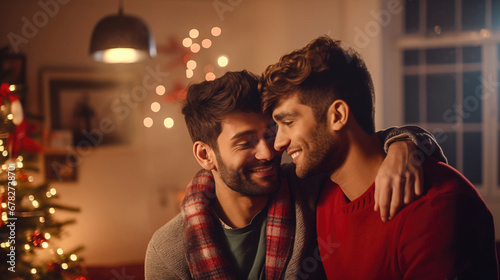 Joyful Christmas Moments with Same-Sex Couple