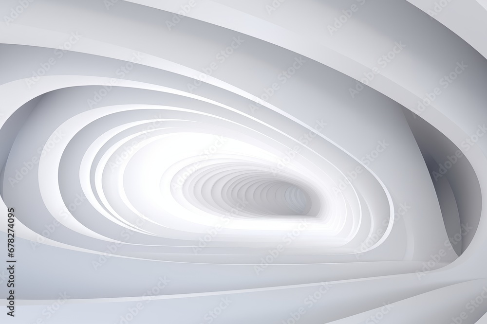 Obraz premium Futuristic modern white wallpaper with geometric