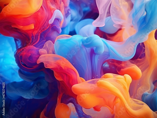 Background of abstract paint in water