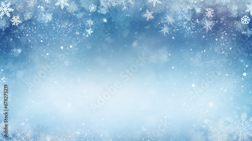 Minimal snowflake background winter theme