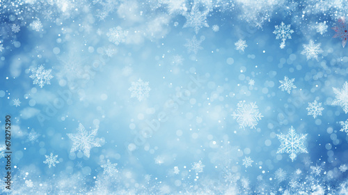 Minimal snowflake background winter theme © Alicia