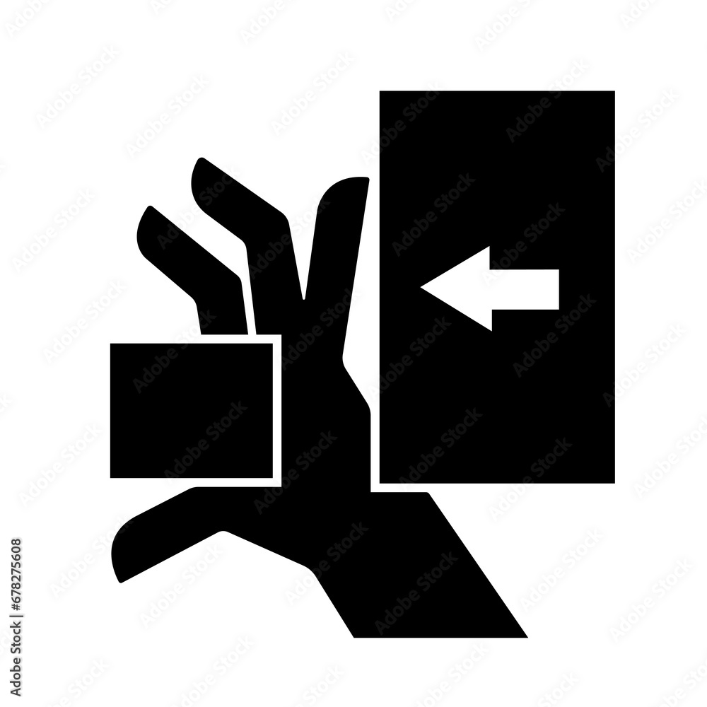 Hand Crush Force From Left Black Icon,Vector Illustration, Isolate On White Background Label. EPS10 Hand Crush Force From Left Black Icon,Vector Illustration, Isolate On White Background Label. EPS10