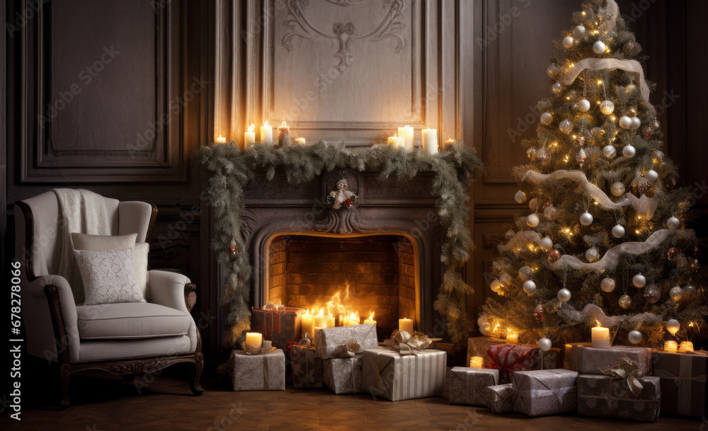 A Cozy Living Room Aglow With Christmas Spirit