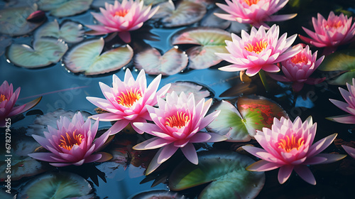 A group of water lilies