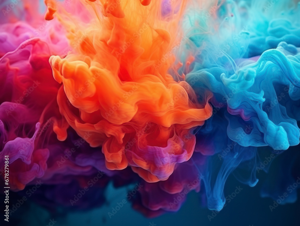 Fototapeta premium Background of abstract paint in water