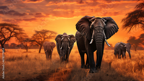 A herd of elephants © Hassan
