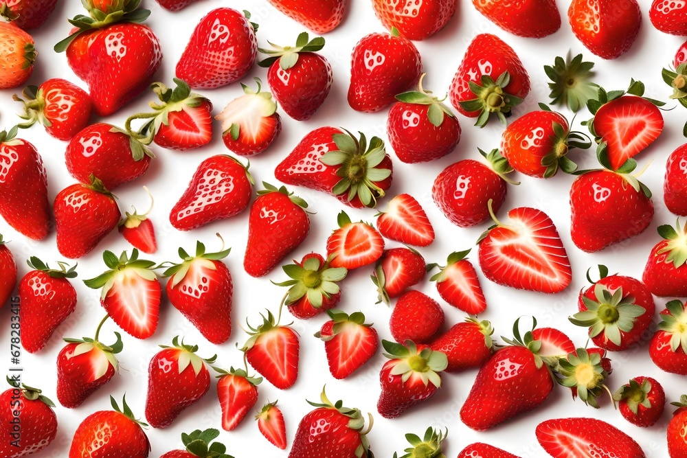 strawberries on white background strawberries on white background