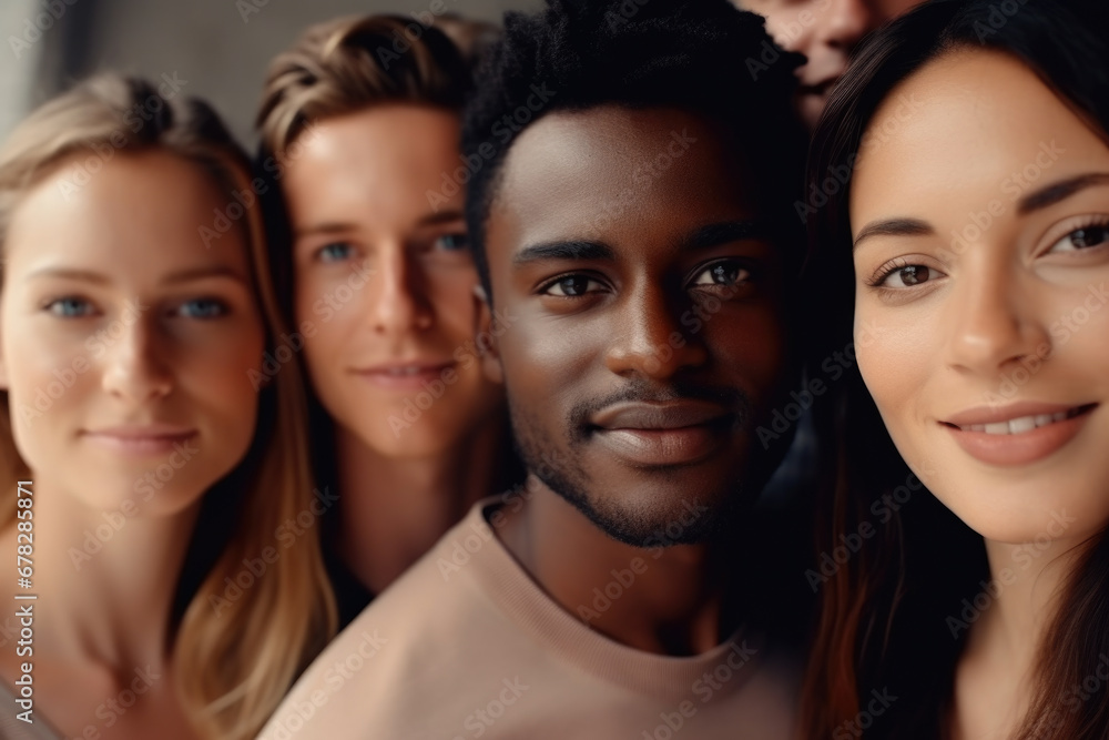 Group of young individuals standing next to each other. Friendship, teamwork, diversity, or social gatherings Group of young individuals standing next to each other. Friendship, teamwork, diversity, or social gatherings