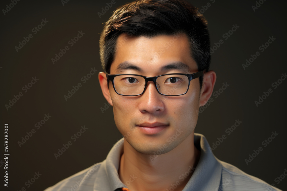 Young man is depicted wearing glasses and tie. This image can be used to represent professionalism, business attire, or corporate environment Young man is depicted wearing glasses and tie. This image can be used to represent professionalism, business attire, or corporate environment