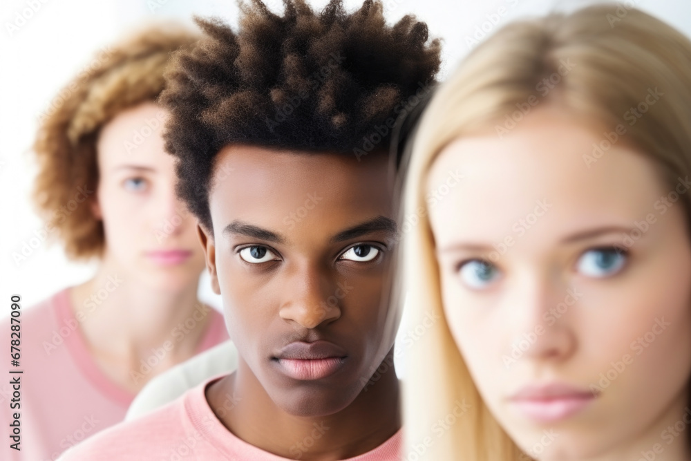 Group of young people standing next to each other. This image can be used to depict friendship, teamwork, or social gatherings. It is suitable for various projects and designs Group of young people standing next to each other. This image can be used to depict friendship, teamwork, or social gatherings. It is suitable for various projects and designs