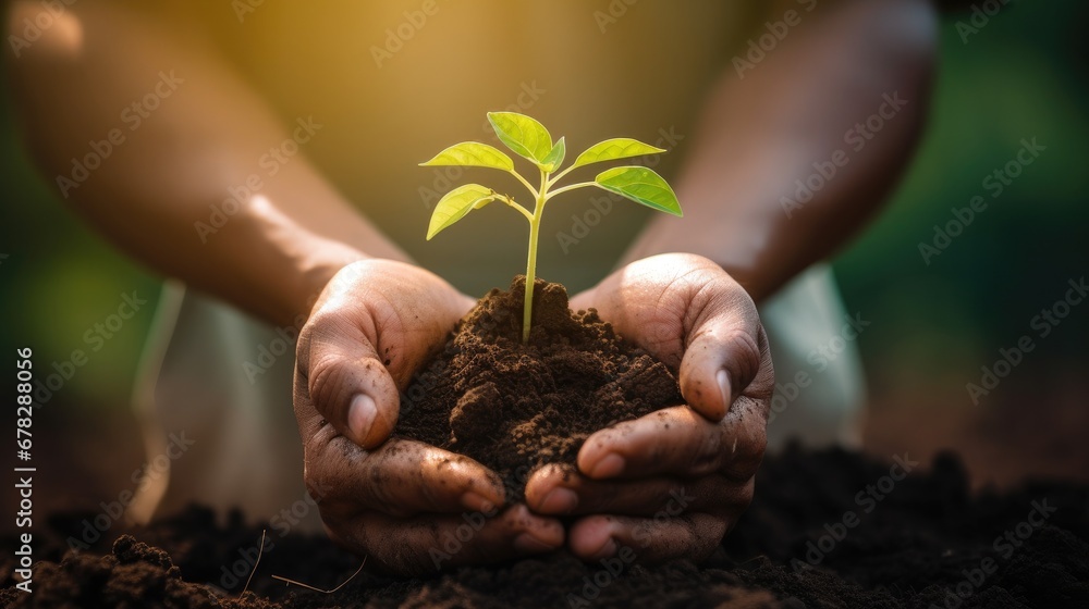 hold young tree ready to grow in fertile soil, prepare for plant and reduce global warming, Save world environment , save life, Plant a tree world environment day, sustainable , volunteer hold young tree ready to grow in fertile soil, prepare for plant and reduce global warming, Save world environment , save life, Plant a tree world environment day, sustainable , volunteer