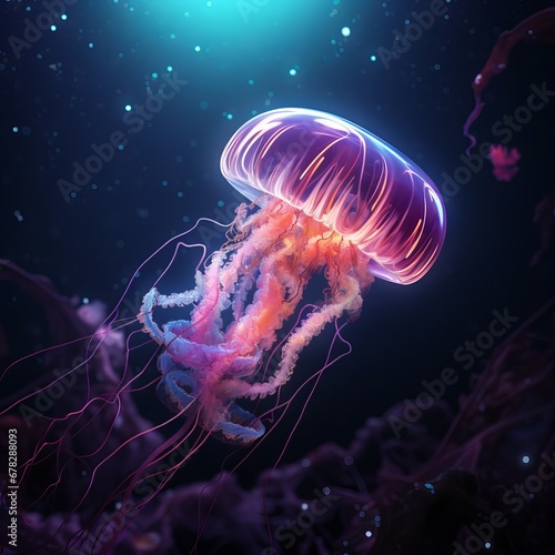 jelly fish in the water, jelly fish © Chang