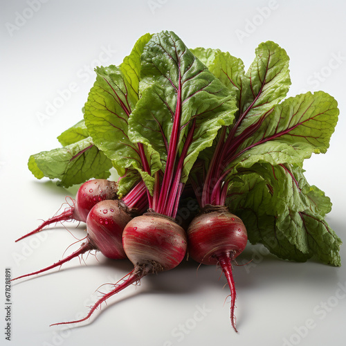 Ideal beets for a healthy diet on a white background