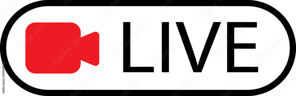 Live streaming icon. Red symbol and button of live streaming, broadcasting, online stream. Lower third template for tv, shows, movies and live performances isolated on transparent background. Live streaming icon. Red symbol and button of live streaming, broadcasting, online stream. Lower third template for tv, shows, movies and live performances isolated on transparent background.