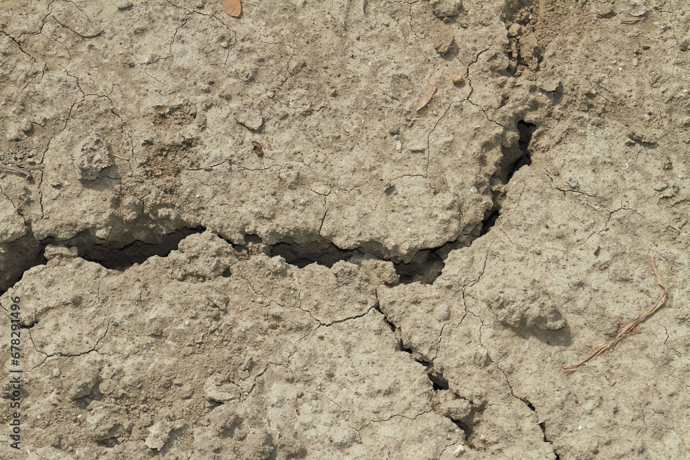 Cracked ground in a period of drought Cracked ground in a period of drought
