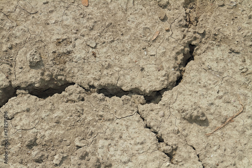 Cracked ground in a period of drought