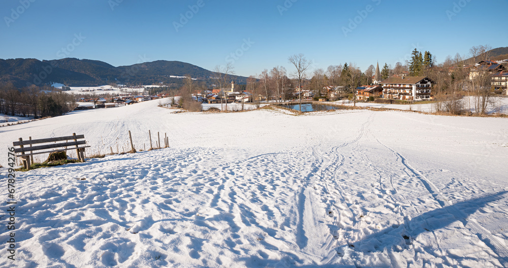 winter landscape around Fischbachau, upper bavarian landscape