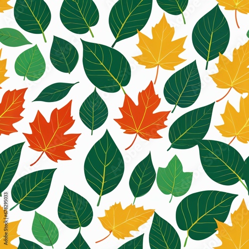 Leaf patterns and vector designs that remind you of autumn. Generative AI
