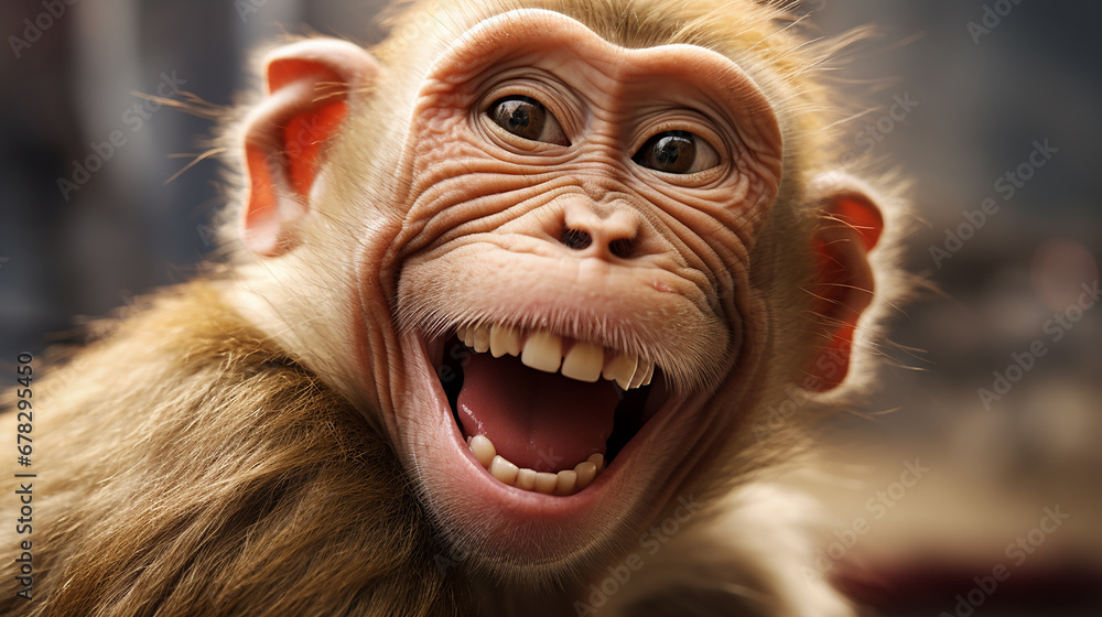 macaco engraçado sorrindo mostrando a lingua macaco engraçado sorrindo mostrando a lingua
