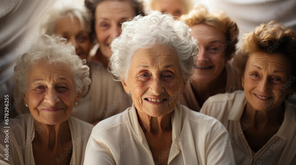 A group of women standing next to each other A group of women standing next to each other