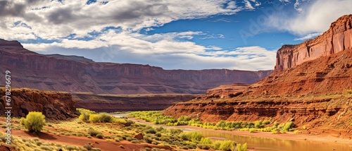 image of Moab Utah desert panorama , generated by AI