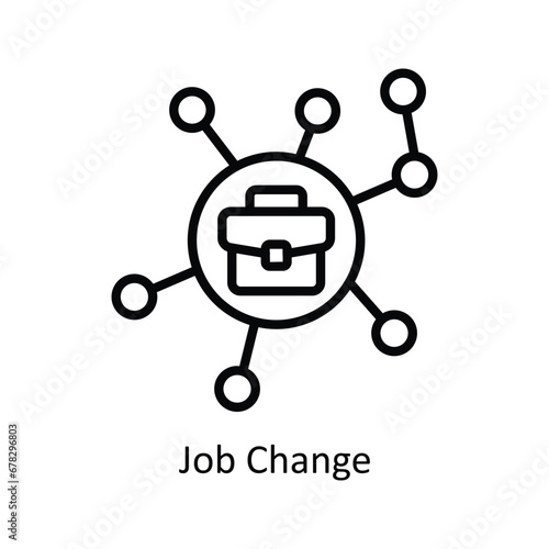 Job Change vector outline Icon Design illustration. Business And Management Symbol on White background EPS 10 File