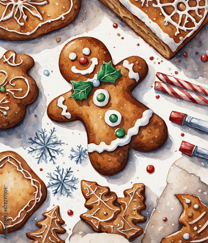 gingerbread cookies and christmas cookies