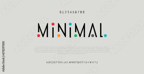Minimal, futuristic modern geometric font