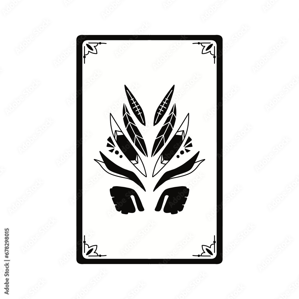 magic card black white.