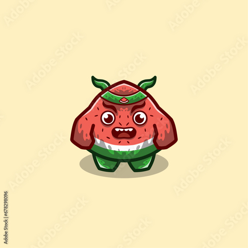 The Watermelon Karate Character