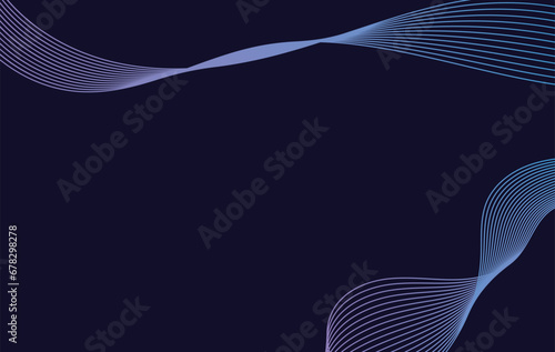 Purple and blue gradient wave abstract lines background