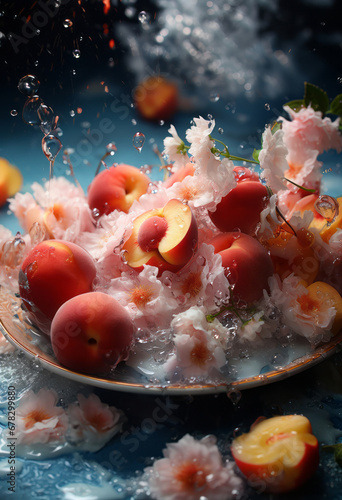 Serve Beautifully: Peaches on a White Plate