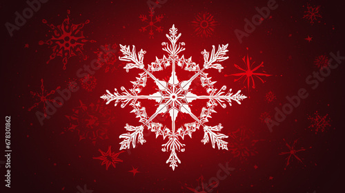  A Christmas card with a holiday greeting and snowflake