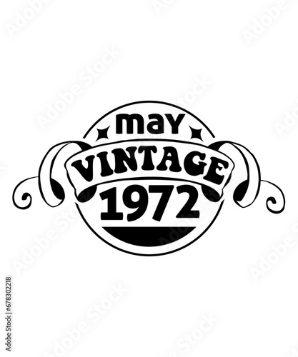 may vintage 1972 svg design