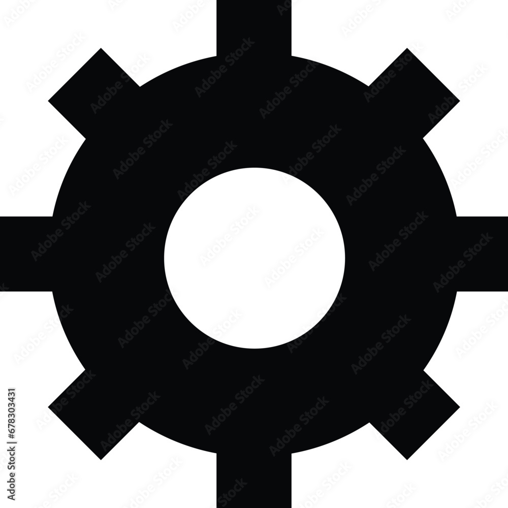 Fototapeta premium Gear or Settings icon illustration